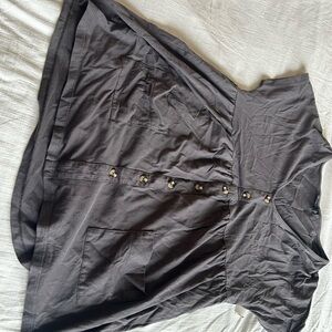 ASOS Petite Charcoal A-Line Dress